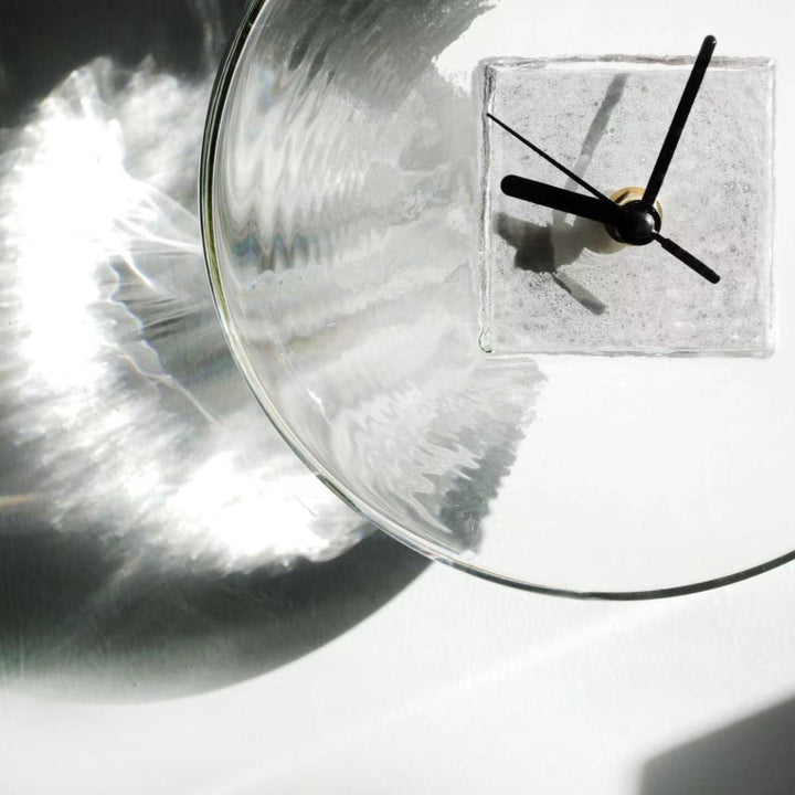 crystal glass wall clock 