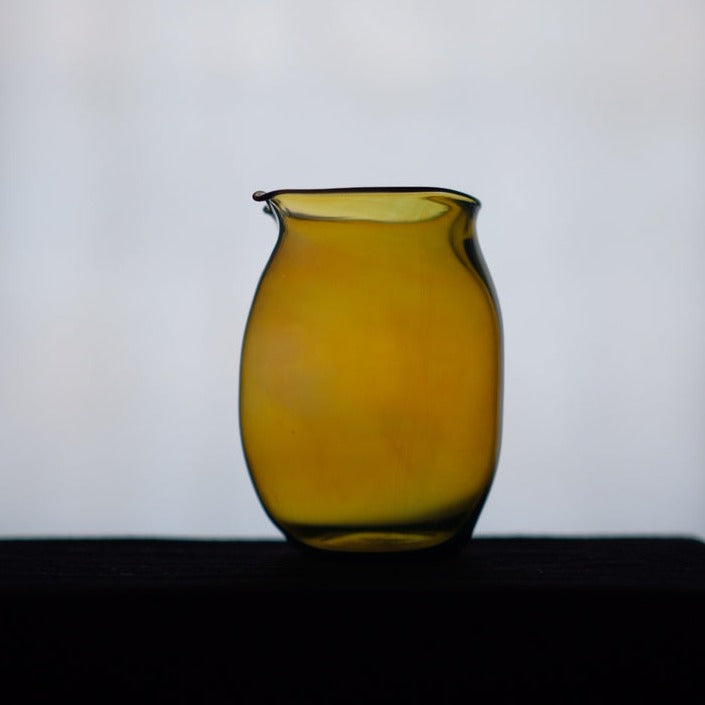 Sandalwood Yellow Glass Tea Cup