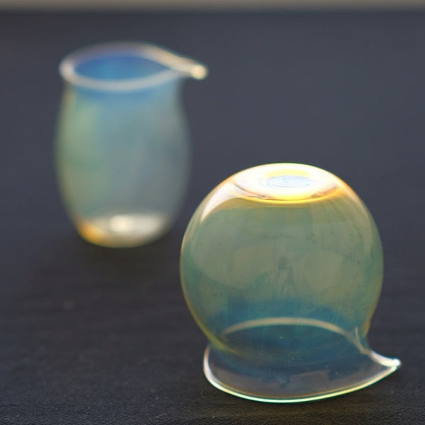 Teaglass -Gradient mineral blue (Set of 2)